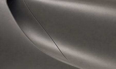 Inozetek PPF DPPF811 Liquid Metallic Tungsten Grey colored paint protection film sample