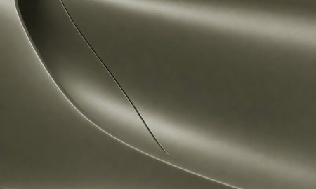 Inozetek PPF DPPF812 Satin Khaki Green colored paint protection film sample
