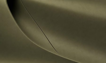 Inozetek PPF DPPF817 Frozen Matte Liquid Metallic Titanium Green colored paint protection film sample