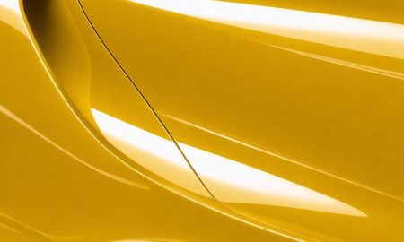 Inozetek PPF DPPF921 Sunflower Yellow colored paint protection film sample