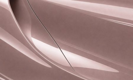 Inozetek PPF DPPF918 Metallic Blush Pink colored paint protection film sample
