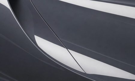 Inozetek PPF DPPF927 Blue Graphite Grey colored paint protection film sample