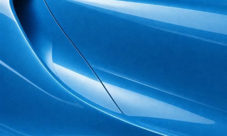 Orafol 970RA 197G glossy azure metallic vinyl wrap color sample