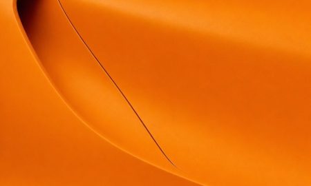 Orafol 970RA 223M Matt Saffron Yellow vinyl wrap color sample