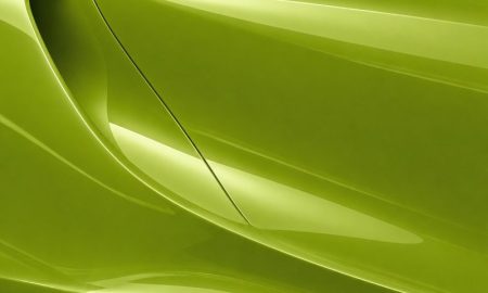 Orafol 970RA 688G Glossy Algae Green vinyl wrap color sample